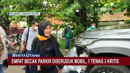 Minibus Tabrak 4 Becak Parkir di Palembang, 3 Pengemudi Becak Kritis dan 1 Meninggal Dunia