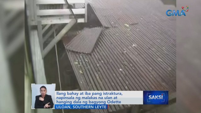 Ilang bahay at iba pang istraktura, napinsala ng malakas na ulan at hanging dala ng bagyong Odette | Saksi