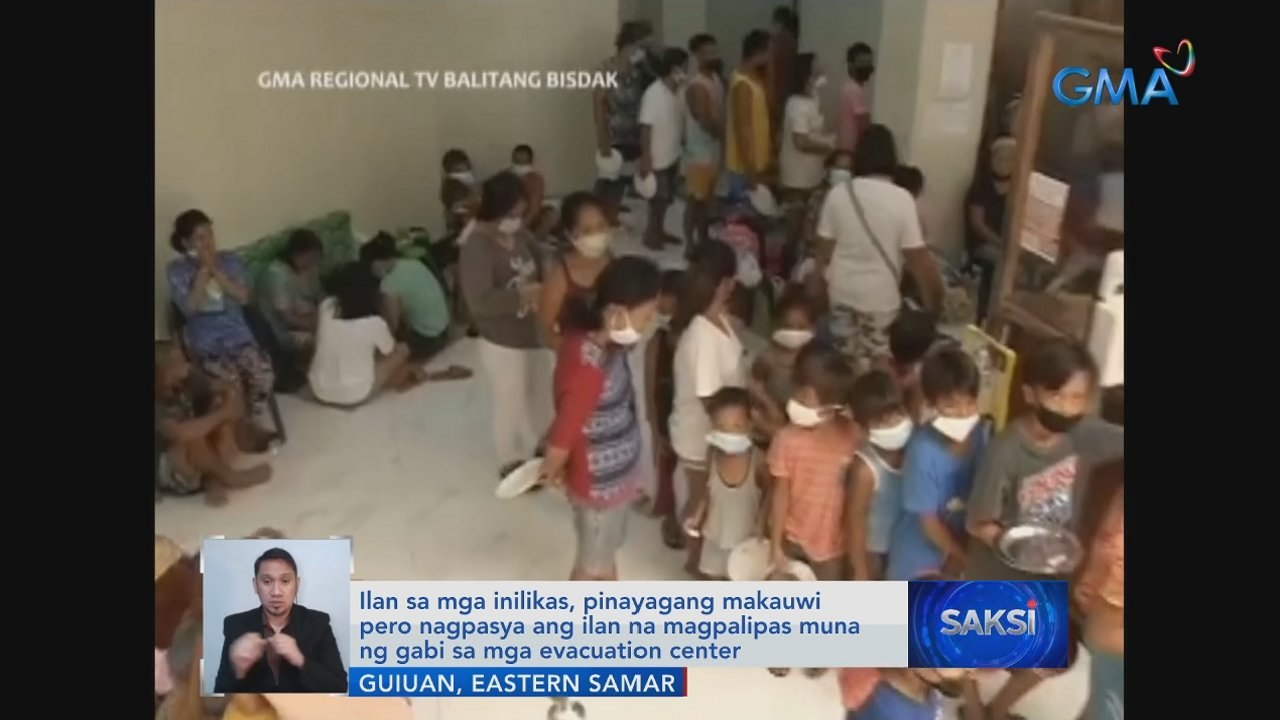 Ilan sa mga inilikas, pinayagang makauwi pero nagpasya ang ilan na magpalipas muna ng gabi sa mga evacuation center | Saksi