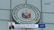 Operasyon ng DFA consular offices sa 4 na probinsya, suspendido muna dahil sa Bagyong Odette | Saksi