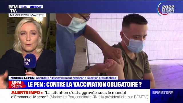 Marine Le Pen reste opposée à la vaccination obligatoire: C'est contraire à tous les principes qui fondent notre politique de santé