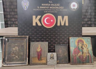 İnşaat malzemeleri arasında tarihi eser ele geçirildi