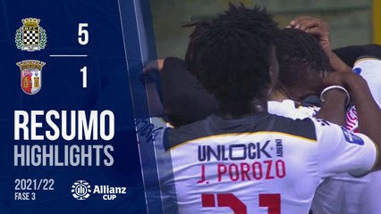 Highlights: Boavista 5-1 SC Braga (Taça da Liga 21/22 - Fase 3 - Jornada 3)
