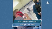 Bajan de avión a pasajero que llevaba tanga roja de encaje en vez de cubrebocas en Florida