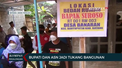 Bupati Batang dan ASN Jadi Tukang Bangunan