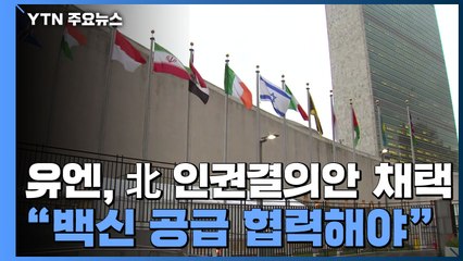 유엔, '北 인권결의안' 17년 연속 채택..."백신 공급 협력하라" / YTN
