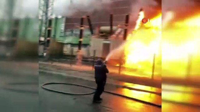 Termik santralde korkutan yangın