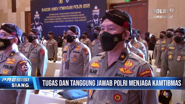 Kapolri Hadiri Rakor Anev Itwasum Polri 2021