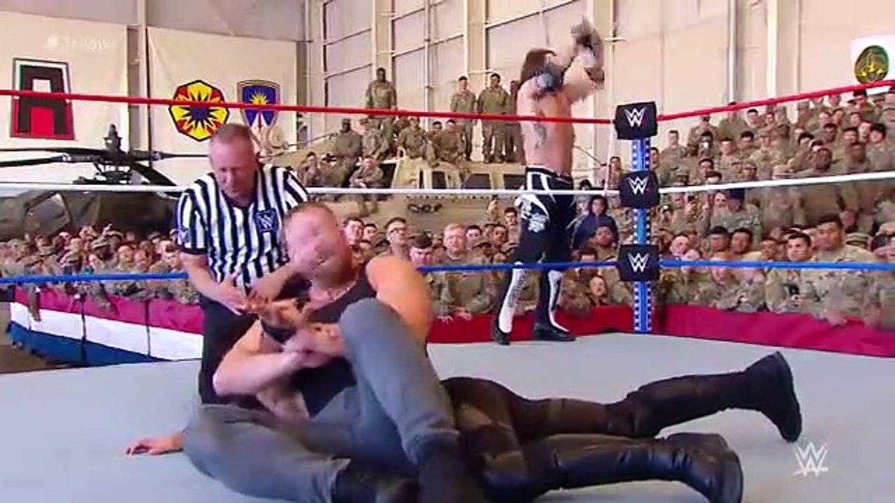 FULL MATCH_ Styles _ Rollins vs. Bryan _ Ambrose _ WWE Tribute To The Troops 2018