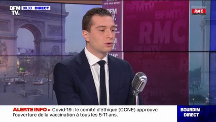 Jordan Bardella: "Nous défendons la liberté vaccinale, la 3ème dose est plus politique que sanitaire"