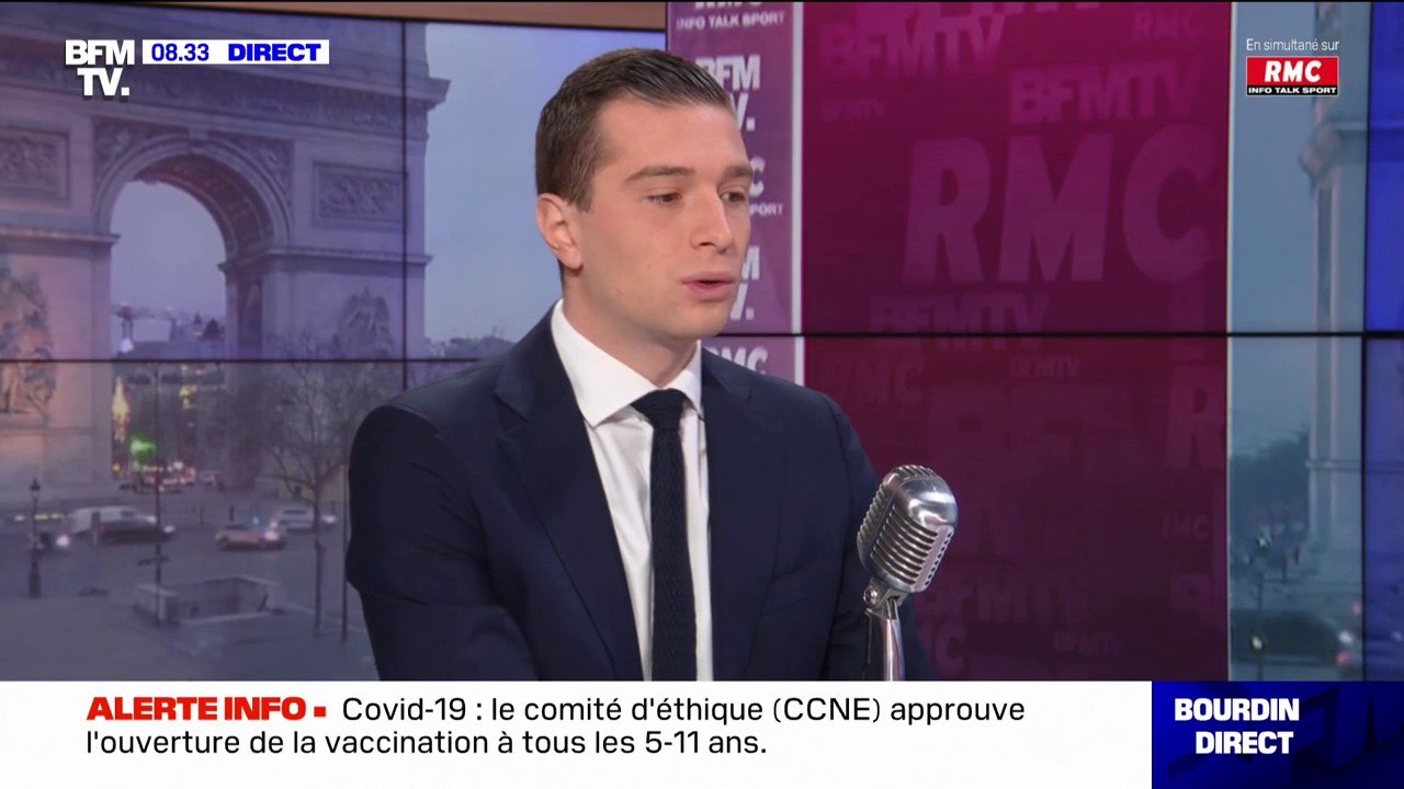Jordan Bardella: "Nous défendons la liberté vaccinale, la 3ème dose est plus politique que sanitaire"