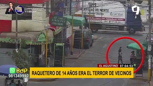 Joven de 14 años atacaba y robaba a transeúntes de El Agustino