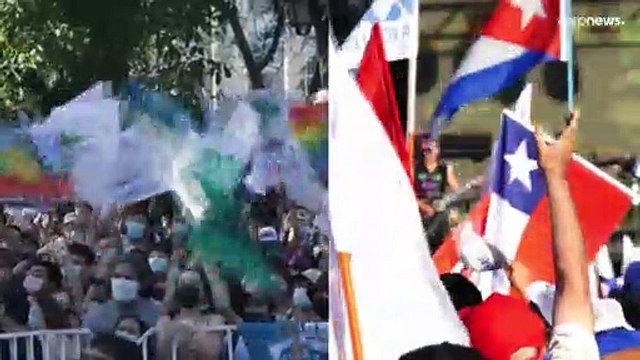 Promesas antagónicas de paz social en el cierre de campaña de las elecciones presidenciales en Chile