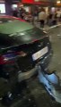 Les dégâts de la Tesla Taxi après l'accident du 11 décembre dans le 13e à Paris