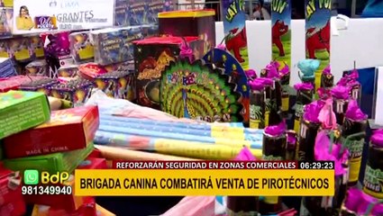 Brigada canina en acción: ayudarán a combatir y erradicar venta de pirotécnicos