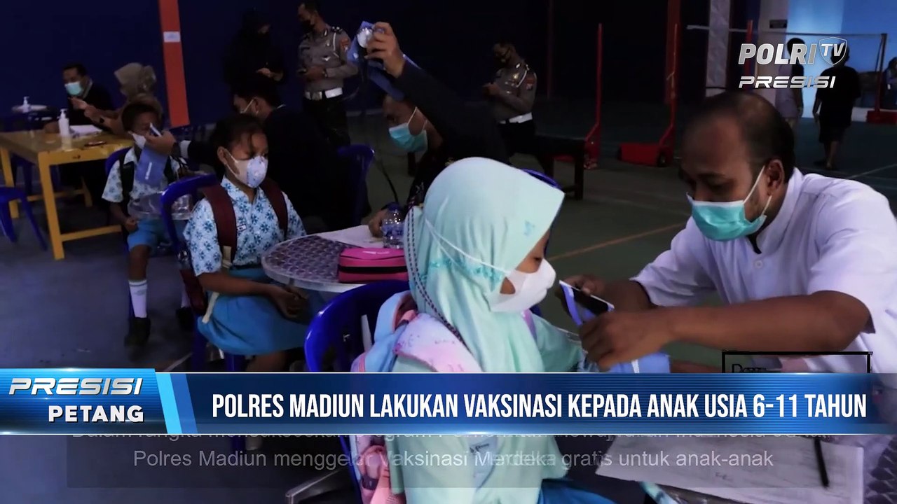 Polres Madiun Lakukan Vaksinasi Kepada Anak Usia 6-11 Tahun
