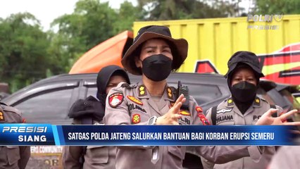 Satgas Polda Jateng Salurkan Bansos untuk Pengungsi Semeru