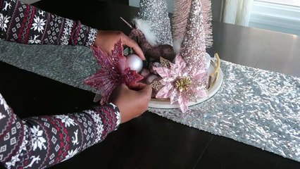 TABLE SETUP FOR CHRISTMAS 2021__ROSE GOLD DECOR IDEA