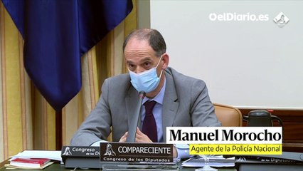 El policía Manuel Morocho en la comisión de investigación por el caso Kitchen en el Congreso