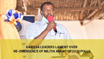 Garissa leaders lament over re-emergence of militia ahead of 2022 polls
