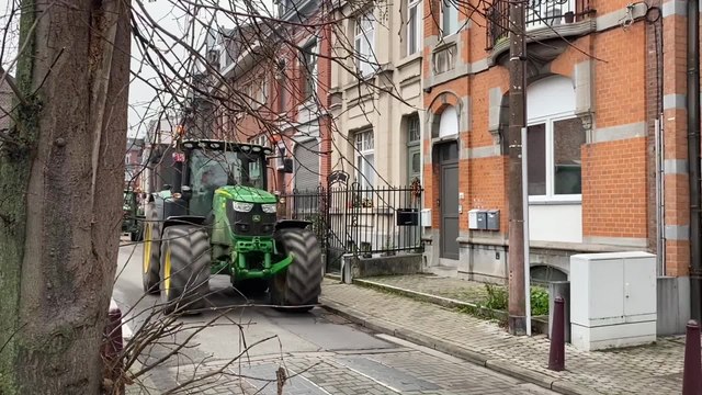 Manifestation des agriculteurs wallons à l'Élysette à Namur