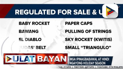 Download Video: PNP, naglabas ng listahan ng mga ipinagbabawal at hindi ipinagbabawal na paputok ngayong holiday season