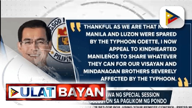 Sen. Pacquiao, umapela sa mga kapwa kandidato na magkaisa para tulungan ang mga nasalanta ng Bagyong Odette VP Robredo, handang makipagtulungan kay Sen. Pacquiao para tulungan ang mga lugar na apektado ng bagyo Leody De Guzman, sang-ayon sa hangarin ni