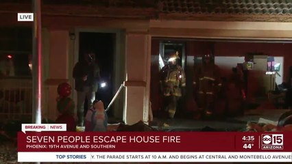 Family of 6 displaced after house fire in Phoenix