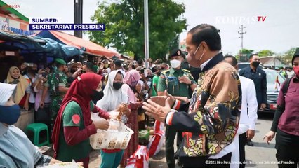 Histerisnya Pedagang Ini Ketemu Jokowi, Dapat Bansos Tunai!