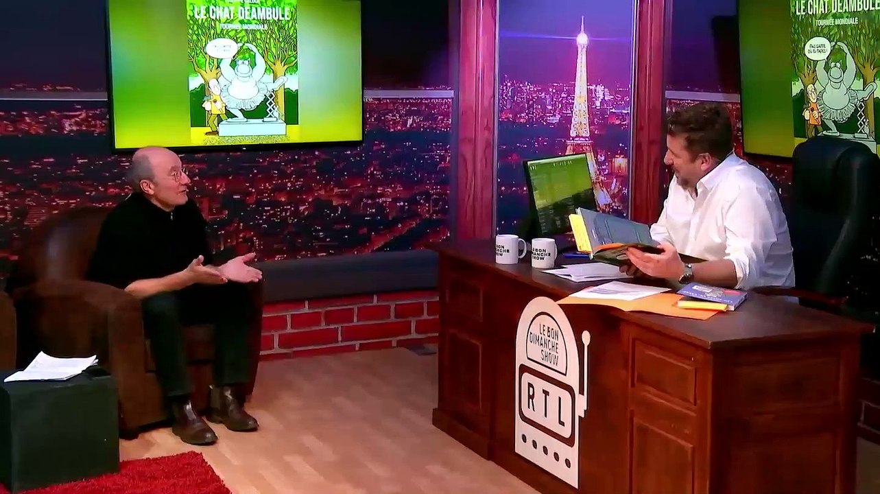 Philippe Geluck invité de Bruno Guillon dans "Le Bon Dimanche Show"