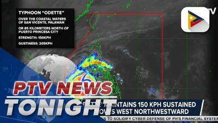 Pagasa: 'Odette' maintains 150 KPH sustained winds as it moves west northwestward