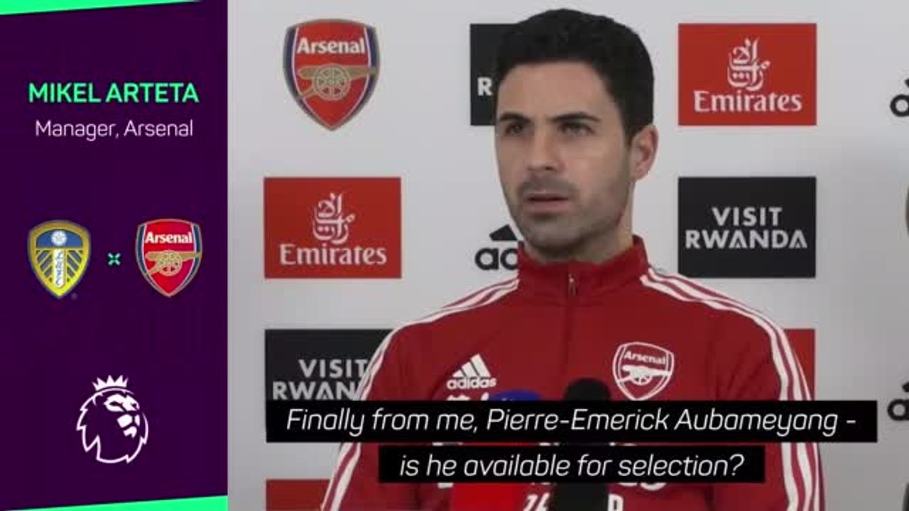 Arteta confirms Aubameyang is not available for Leeds game