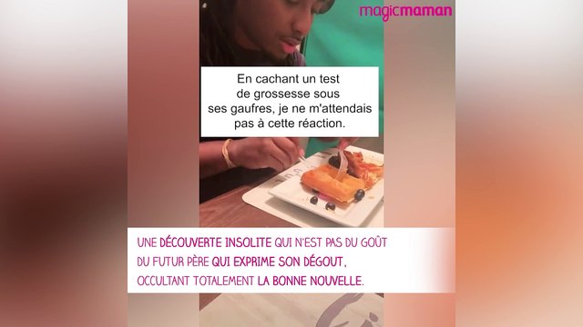 Pour annoncer sa grossesse, une future maman cache son test de grossesse dans une gaufre