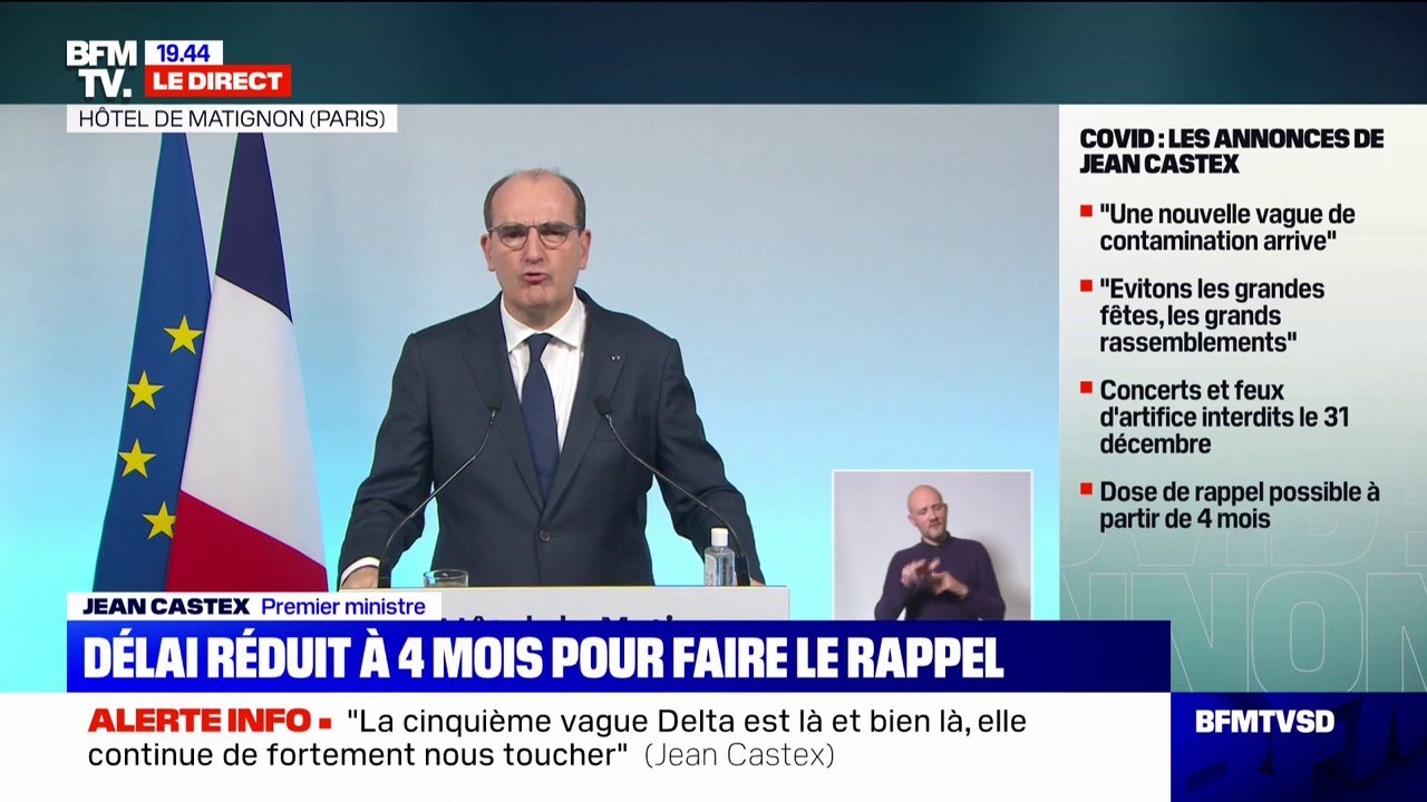 Jean Castex: "Un projet de loi sera soumis au parlement début janvier pour transformer le pass sanitaire en pass vaccinal"