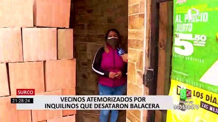 Surco: familia vive atemorizada por inquilino que desató balacera en su barrio