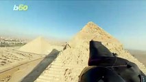 French Daredevils Fly Past Great Pyramids of Giza in Wingsuit