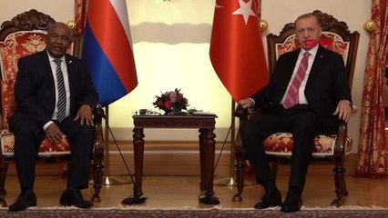 CUMHURBAŞKANI ERDOĞAN KOMORLAR CUMHURBAŞKANI İLE GÖRÜŞTÜ