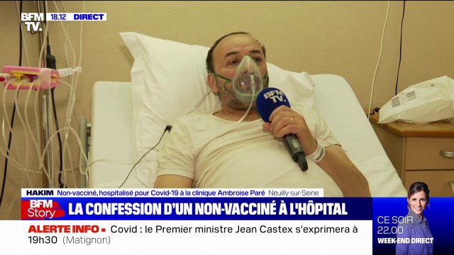 Ca m'a vraiment anéanti : Hospitalisé et sous oxygène depuis ce matin, un malade du Covid non-vacciné témoigne