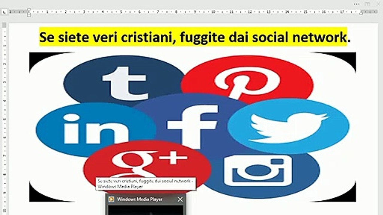 Se siete Veri Cristiani, fuggite dai social media.