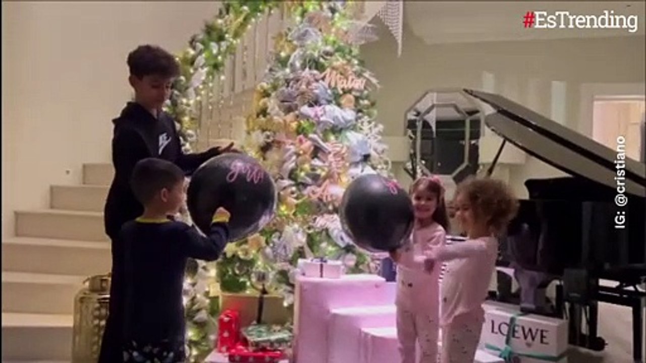Con tierno video, Cristiano Ronaldo y Georgina Rodríguez revelaron el género de los bebés que esperan