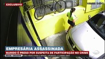 Câmeras de segurança mostram marido na academia onde a vítima estava antes de morrer.