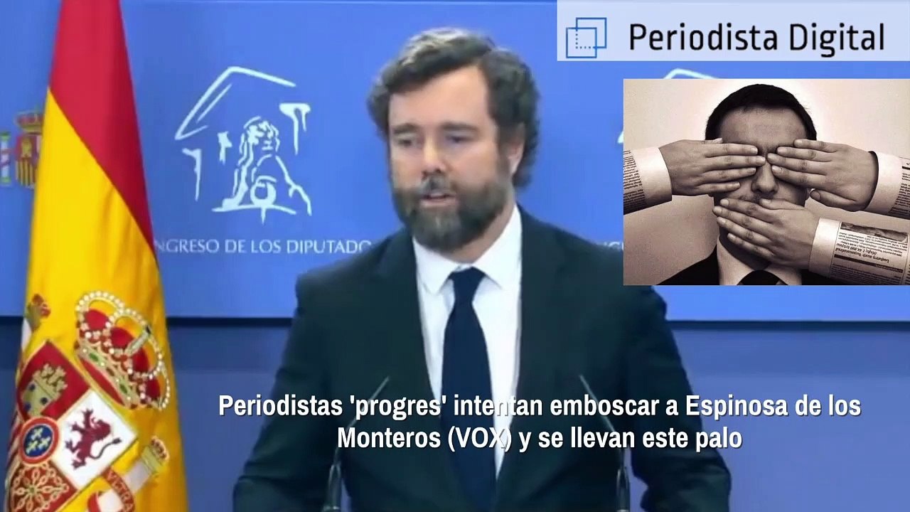 Periodistas 'progres' intentan emboscar a Espinosa de los Monteros (VOX) y se llevan este palo