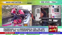 Ingresan a la sala de Emergencia del Hospital Escuela heridos del accidente en Amarateca
