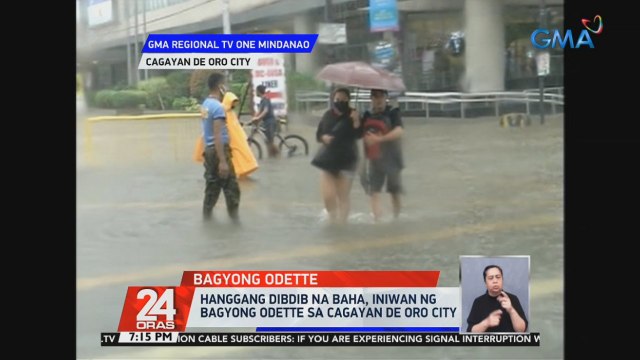 Hanggang dibdib na baha, iniwan ng Bagyong Odette sa Cagayan De Oro City | 24 Oras