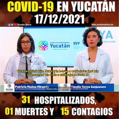 Panorama de Covid-19 en Yucatán. Actualización al 17 de diciembre de 2021