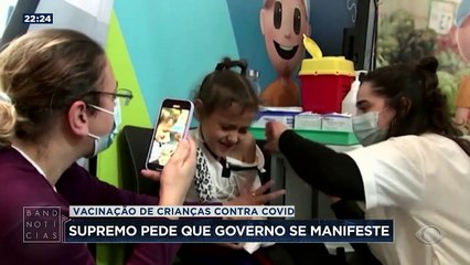 O STF deu 48 horas para que o governo se posicione sobre a vacinação de crianças contra a covid.