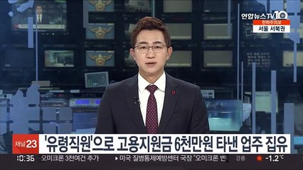 '유령직원'으로 고용지원금 6천만원 타낸 업주 집행유예