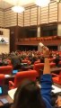 Bütçe görüşmelerinde Fuat Oktay'ın konuşması sırasınsa “Yalan” ve “Palavra” şarkılarını dinleten TİP milletvekili Kadıgil’e kınama cezası