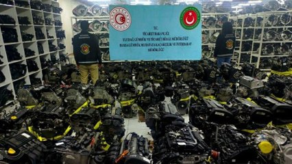 Gümrük Muhafaza 410 otomobil motoru ele geçirdi