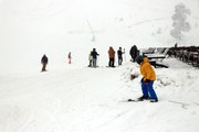 Kartalkaya'da sezonun ilk kayak keyfi